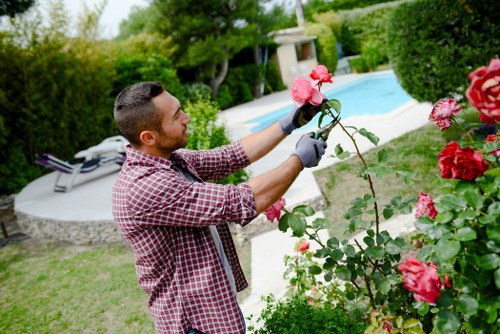 Gardener preparing tools for safety checks